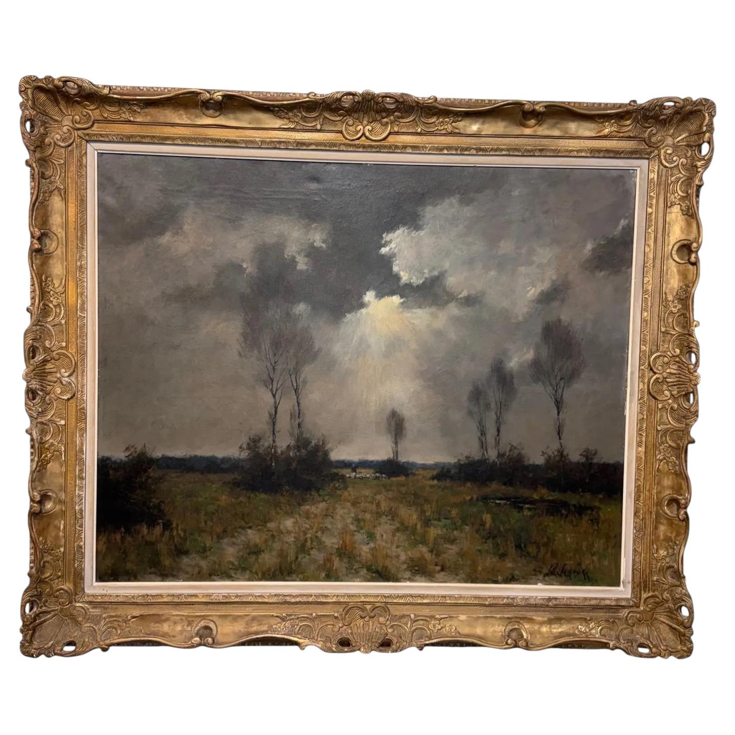 19th Century Belgian Flemish Oil on Canvas