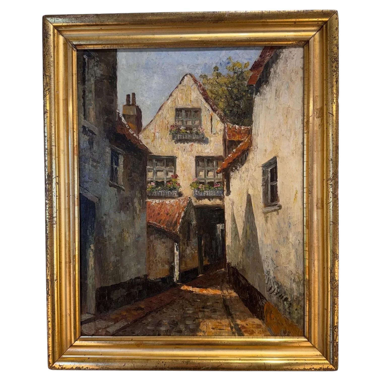 19th Century Belgian Flemish Oil on Canvas