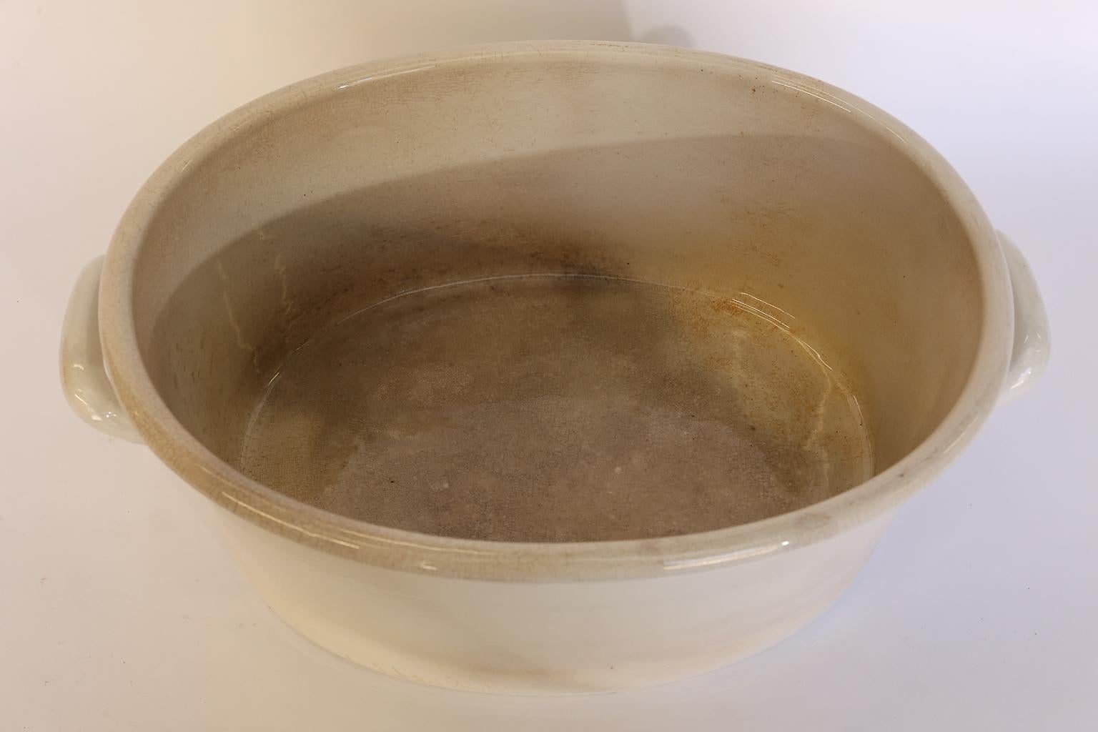 19th Century Belgian Foot Bath, Petrus Regout & Co. 2