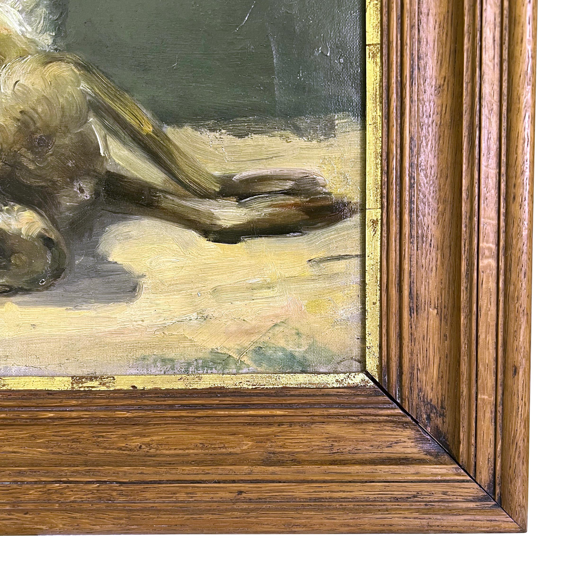 19th Century Belgian Hare Hunting Trophy Still Life Painting For Sale 6