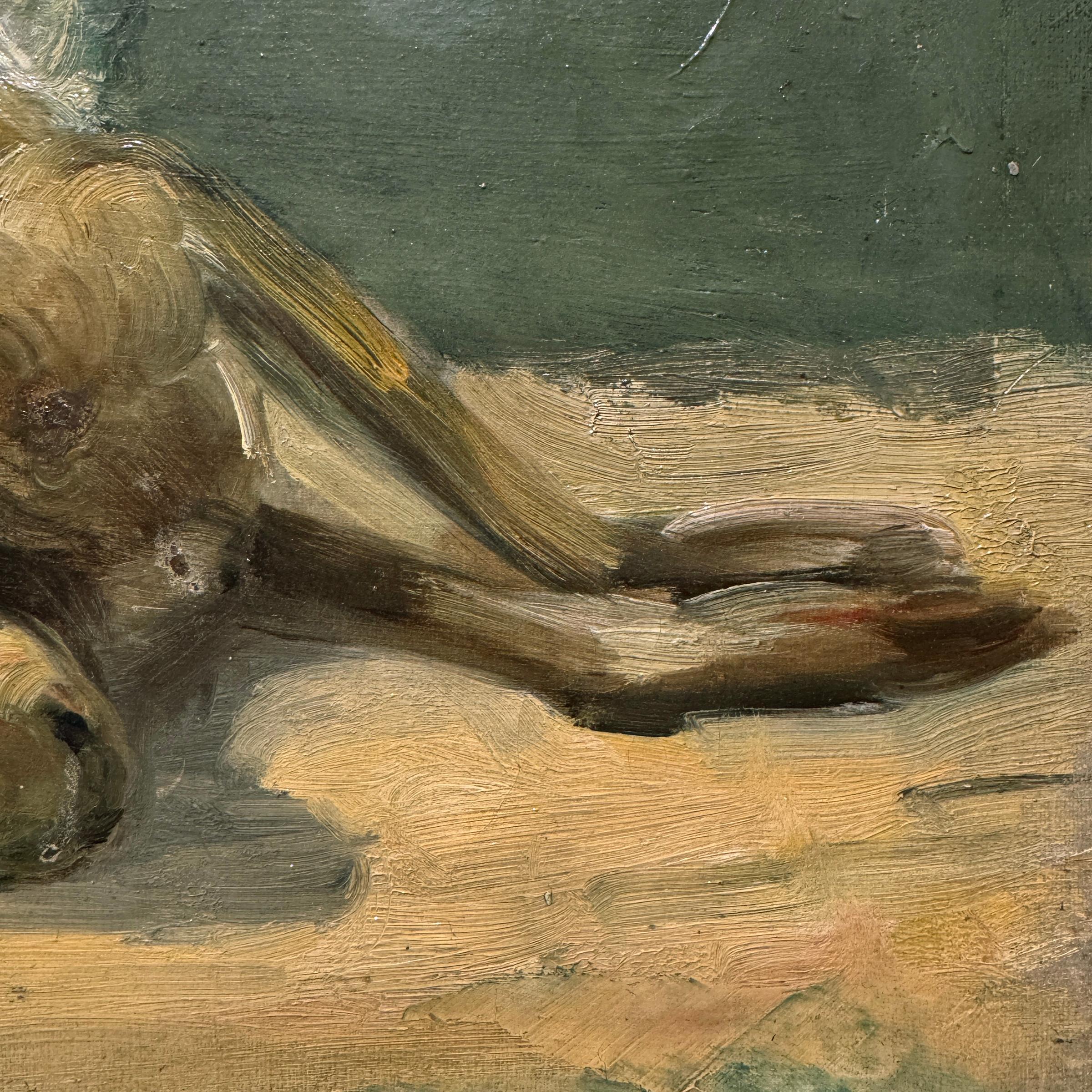 19th Century Belgian Hare Still Life Painting For Sale 6