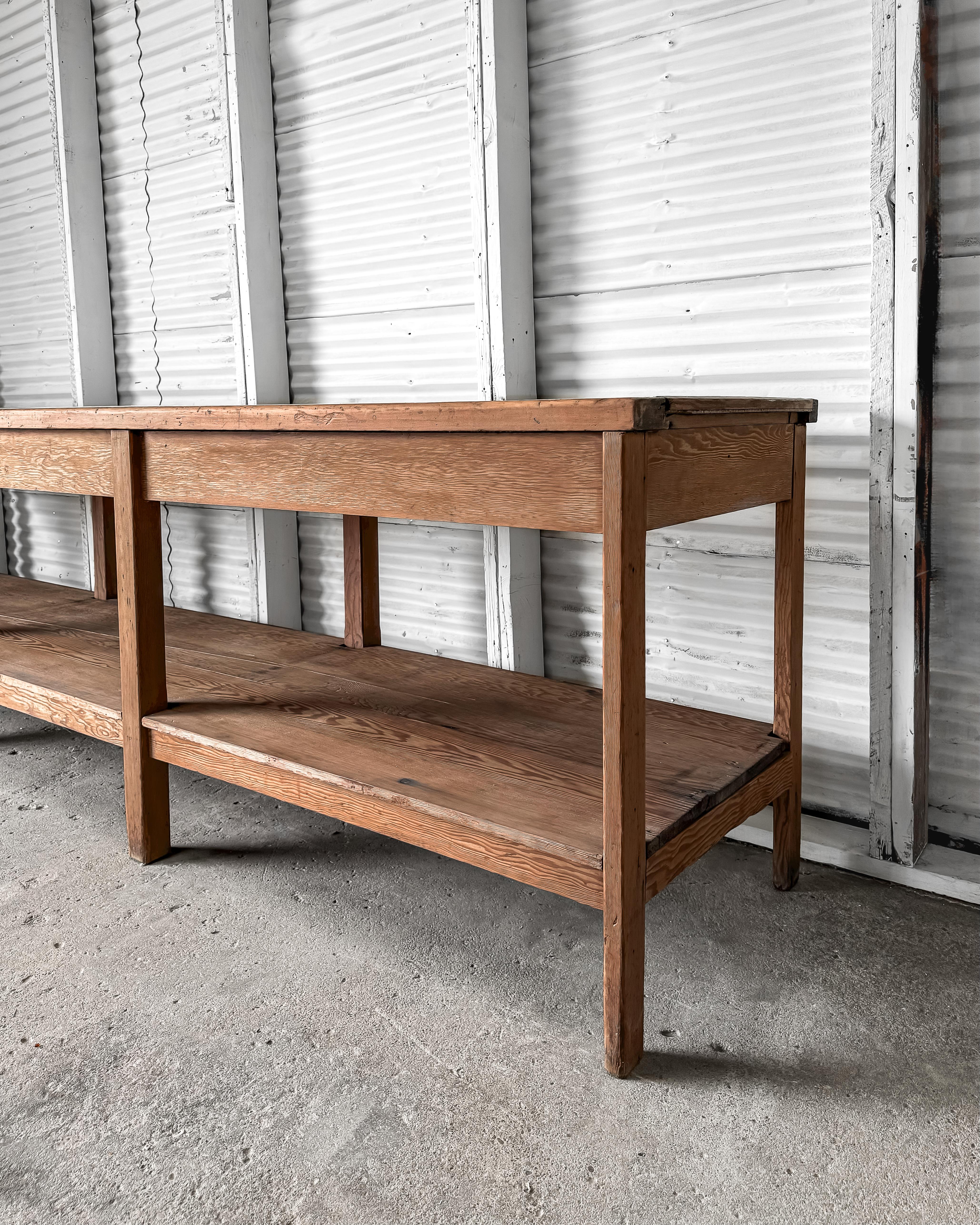 19th Century Belgian Laboratory Table with Villeroy & Boch Tile Top 7