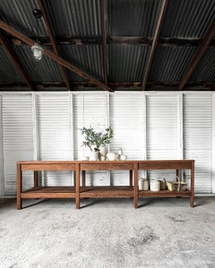 Belgischer Labortisch des 19. Jahrhunderts mit Villeroy & Boch-Fliesenplatte