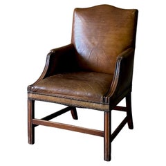 19th Century Belgian Leather Arm Chair