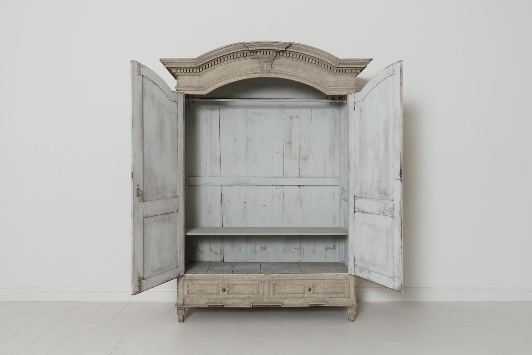 Hand-Crafted 19th Century Belgian Linen Press Cabinet