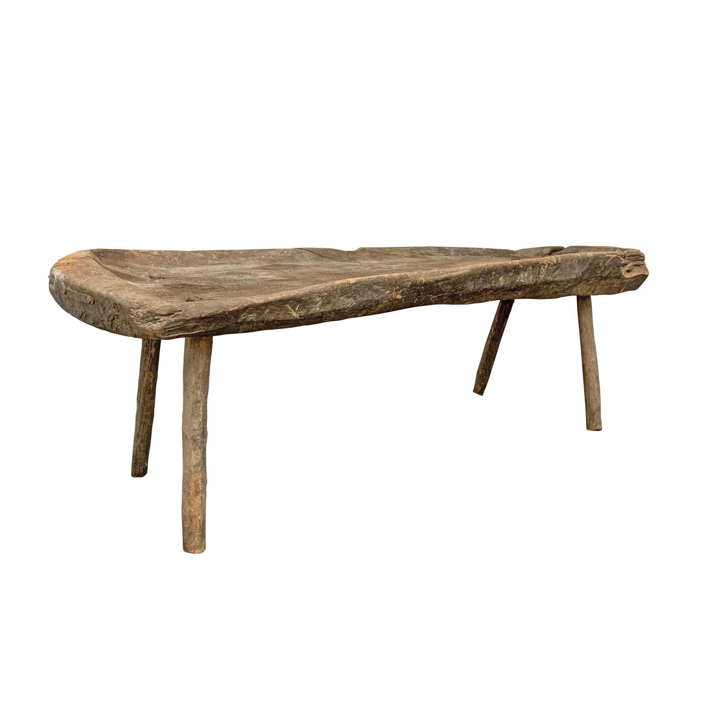 Primitive 19th Century Belgian Low Table For Sale