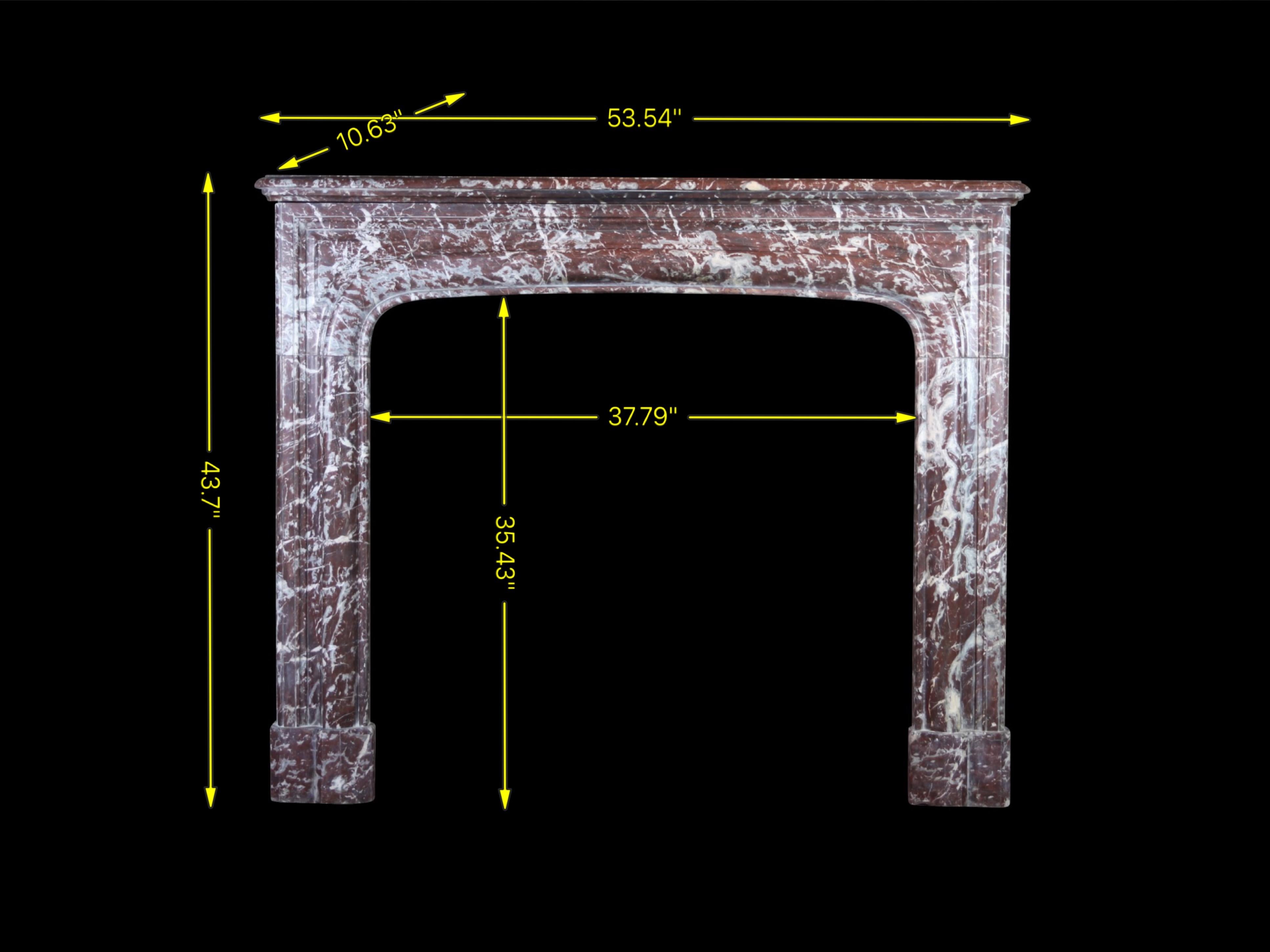 19th Century Belgian Marble Fireplace Surround For Sale 4