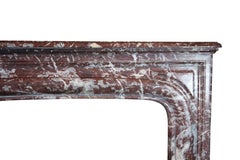 19th Century Belgian Brown Marble Fireplace Surround