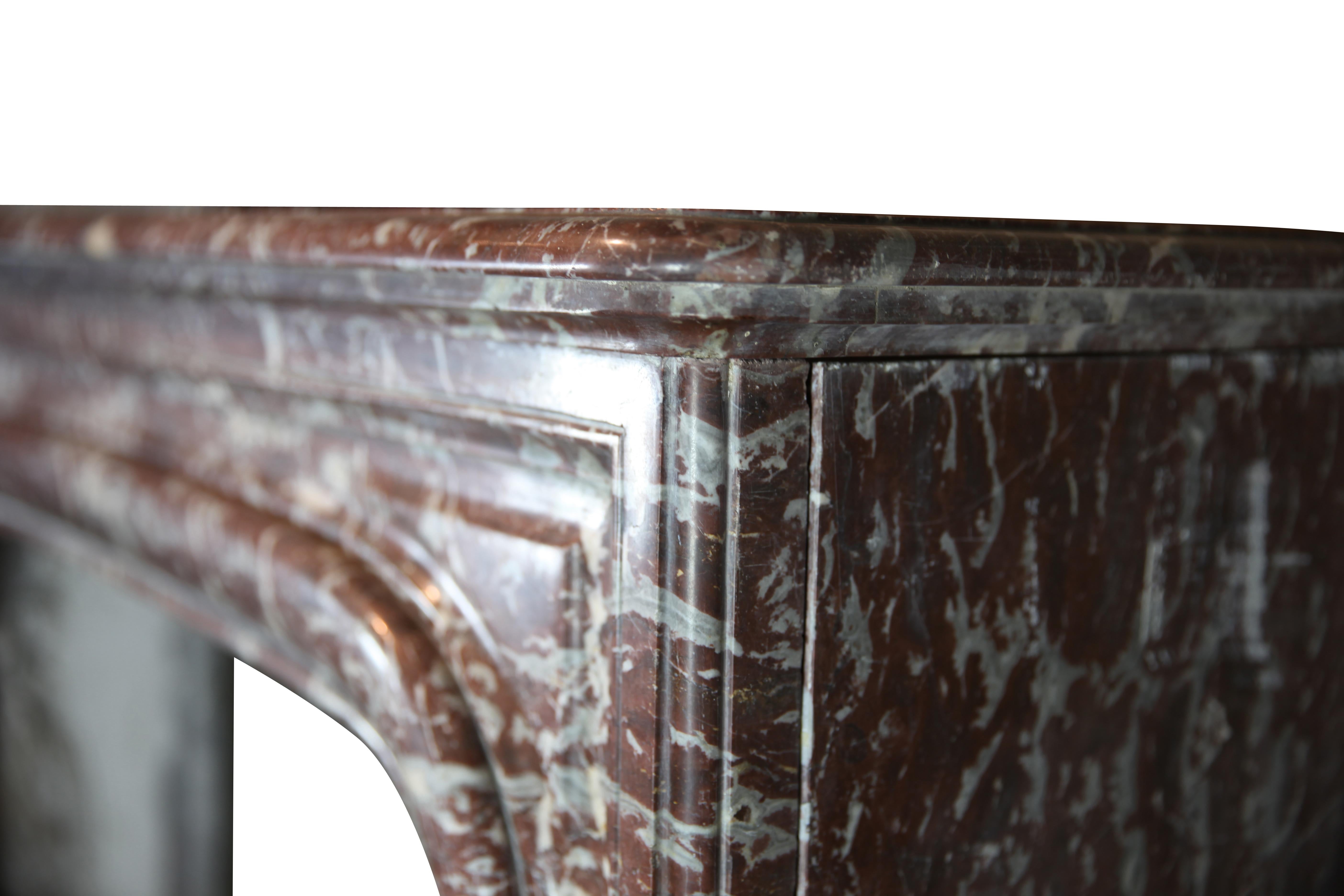 French 19th Century Belgian Marble Fireplace Surround For Sale