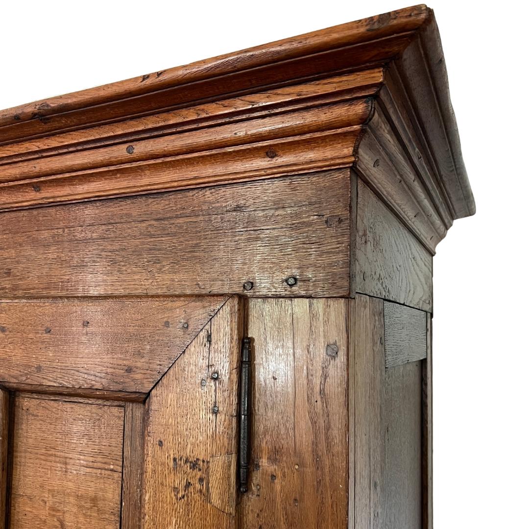 19th Century Belgian Oak Armoire Cabinet For Sale 2