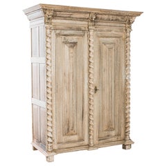 Antique 19th Century Belgian Oak Cabinet