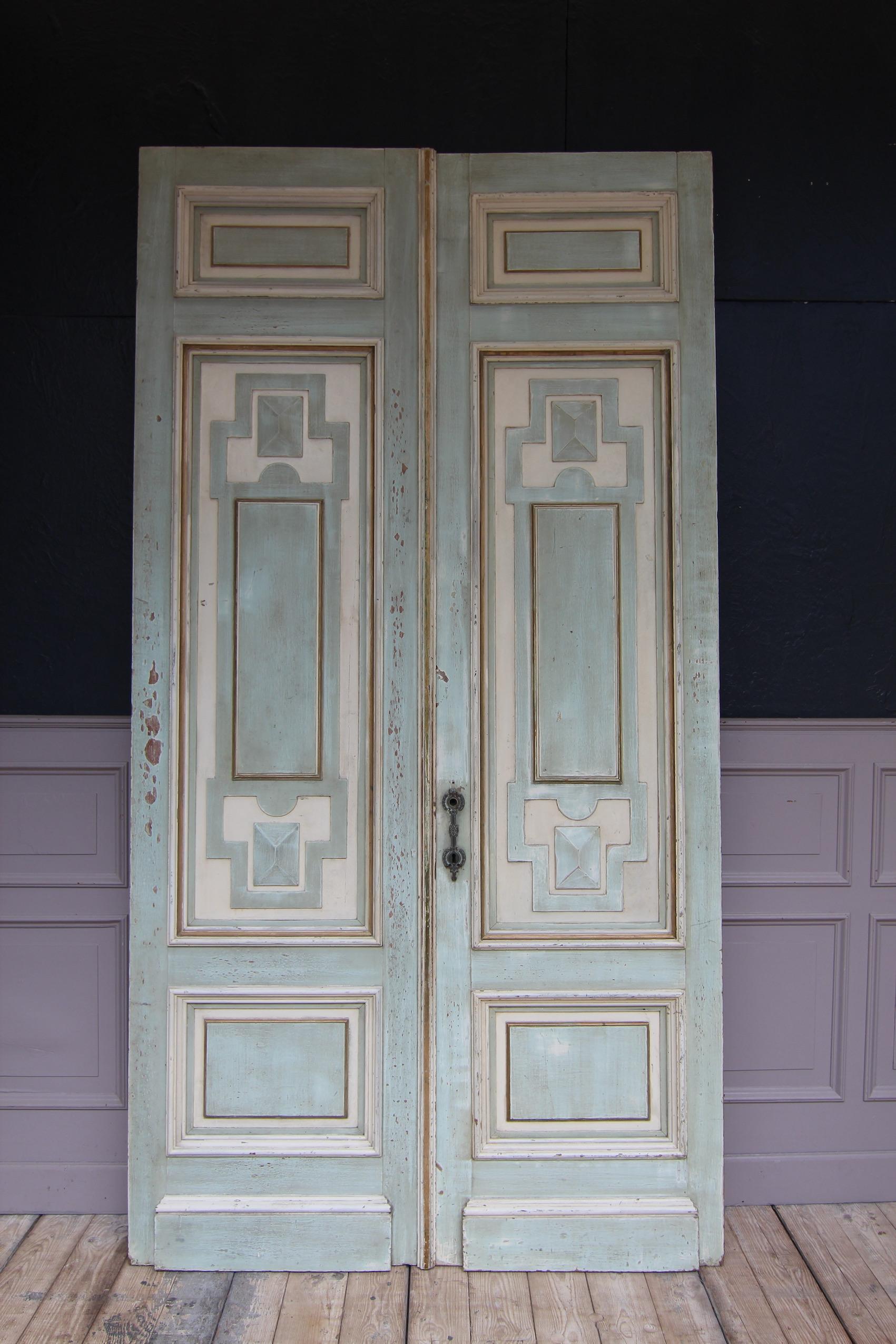 19th Century Belgian Oak Double Door with Frame 10