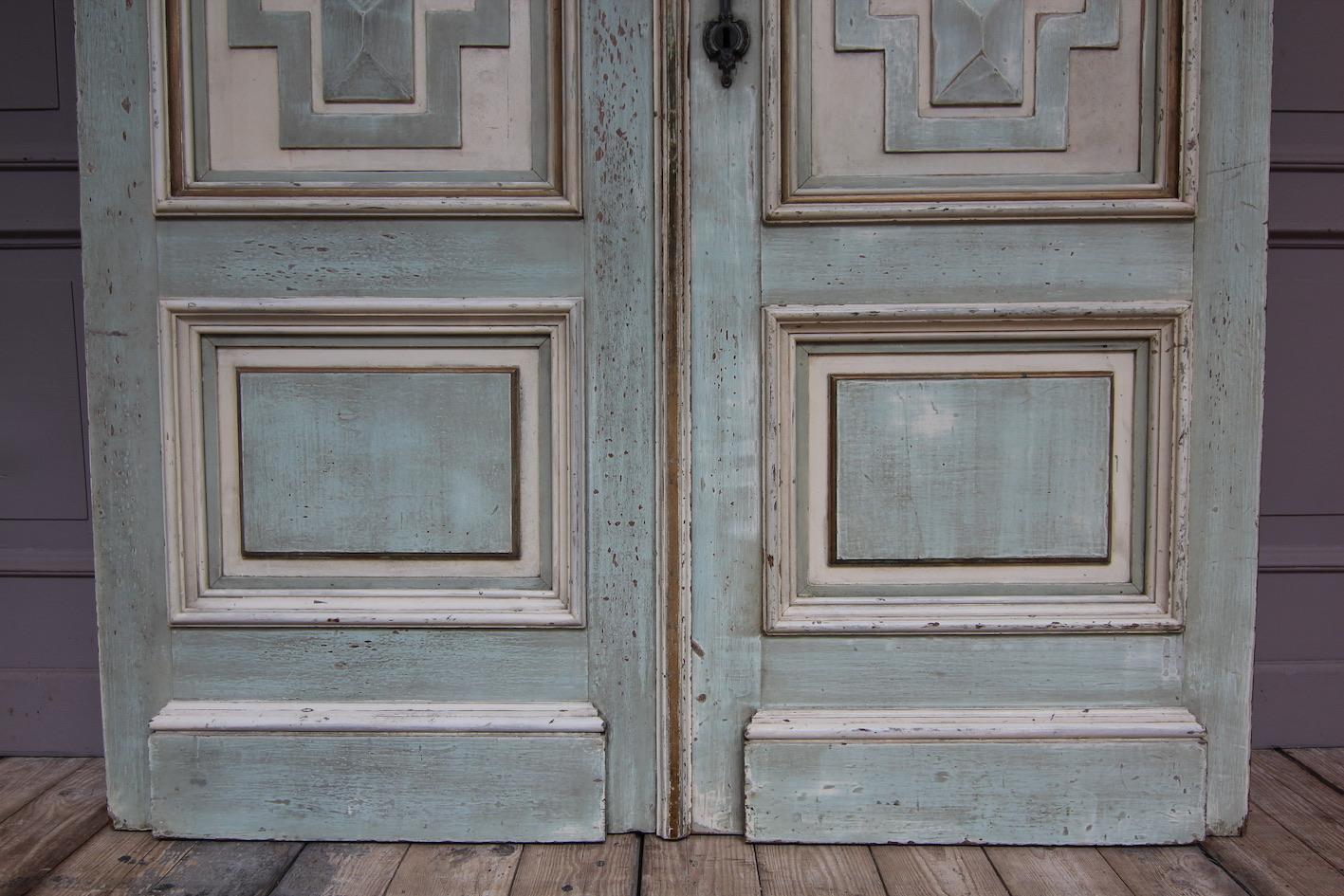 19th Century Belgian Oak Double Door with Frame 11