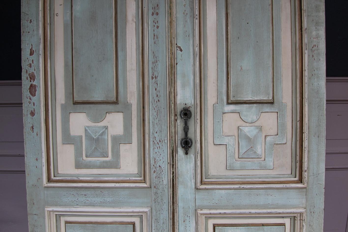 19th Century Belgian Oak Double Door with Frame 12