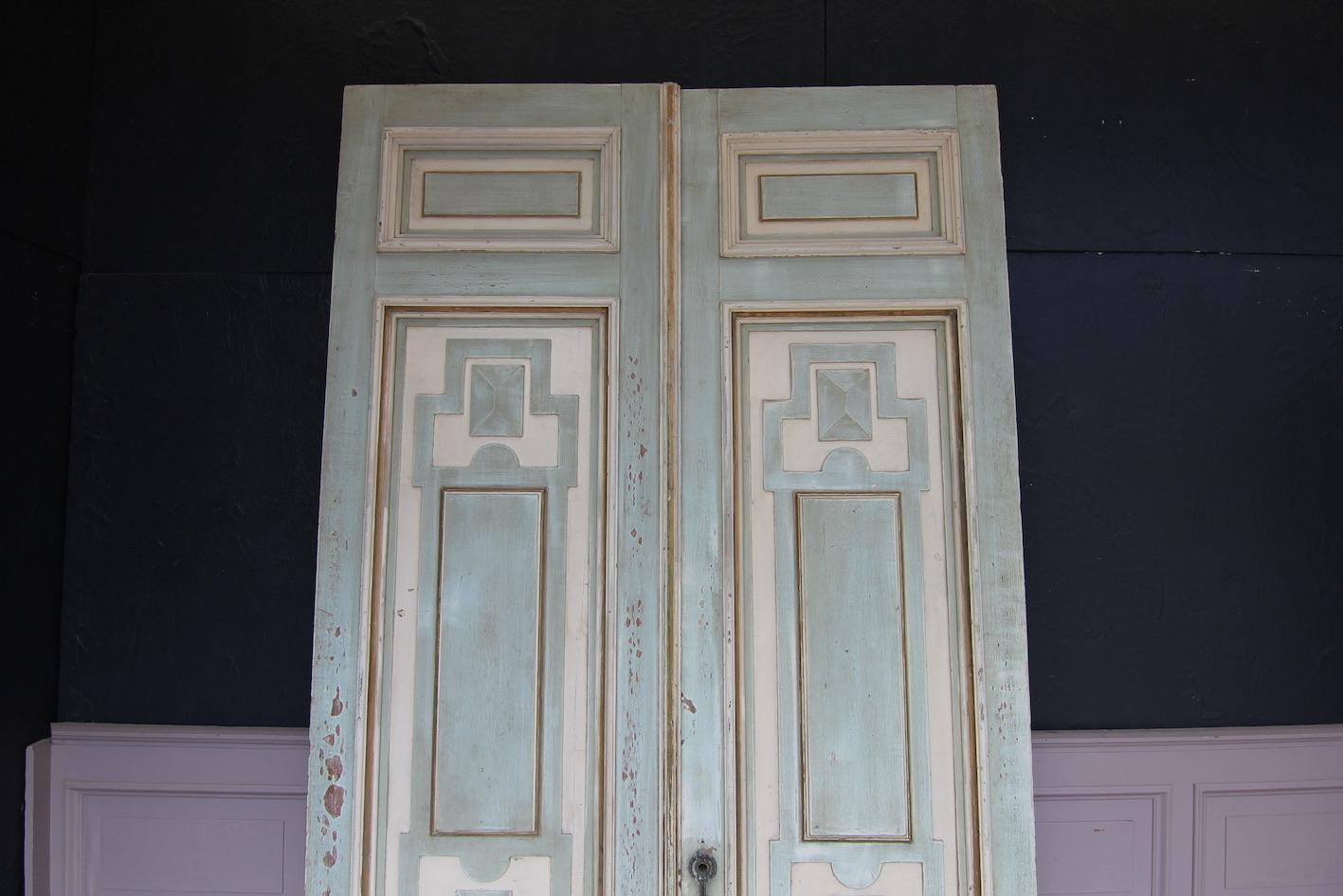 19th Century Belgian Oak Double Door with Frame 13