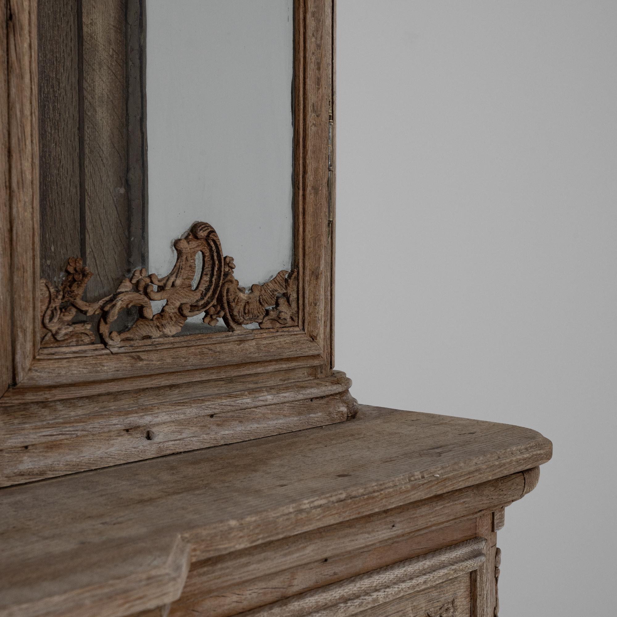 19th Century, Belgian Oak Vitrine 7