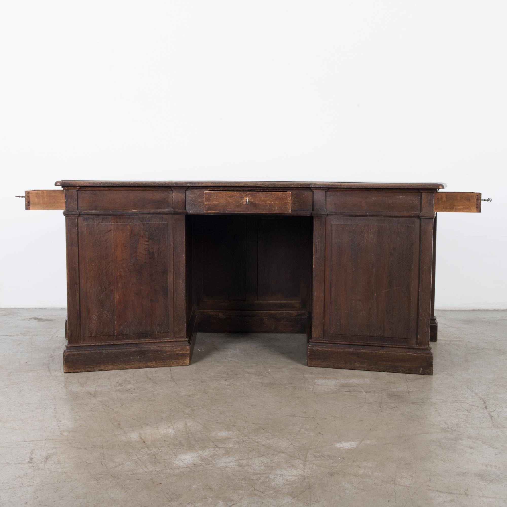 Oak 19th Century Belgian Triple Desk