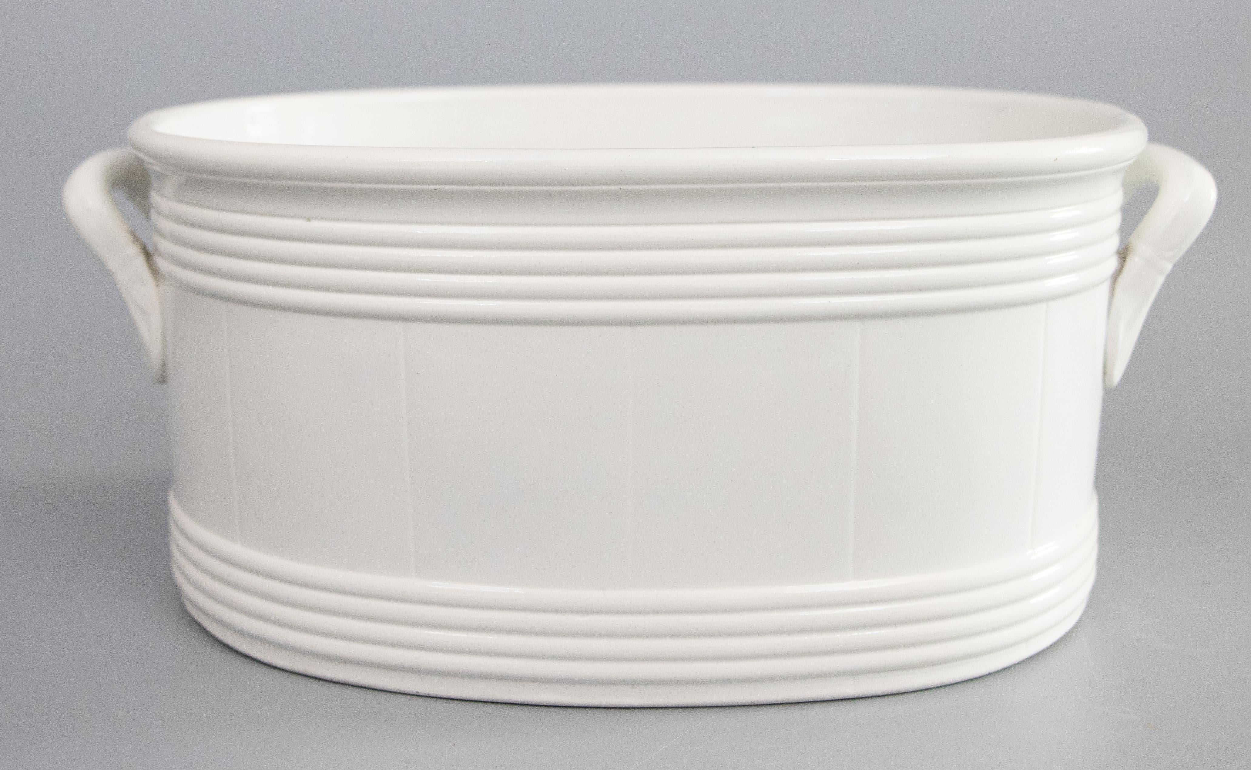 19. Jahrhundert belgischen weißen Eisenstein Fuß Bad Jardiniere Centerpiece im Angebot 4