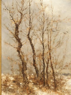 19th Century Belgian Winter Landscape by Jean Hill