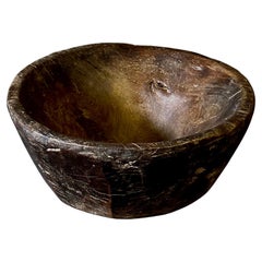 Antique 19th Century Belgian Wooden Bowl