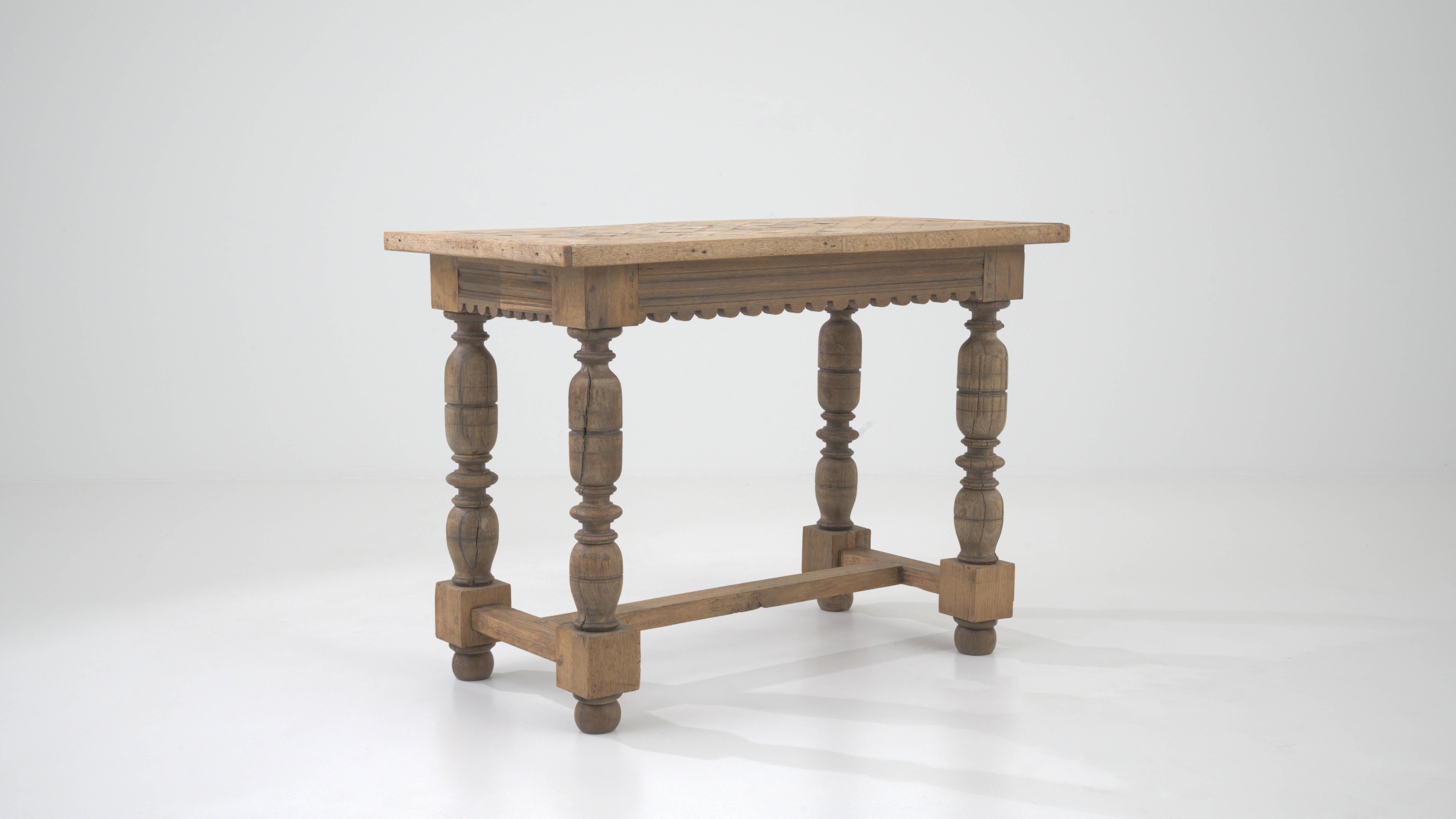 19th Century Belgian Wooden Side Table 2