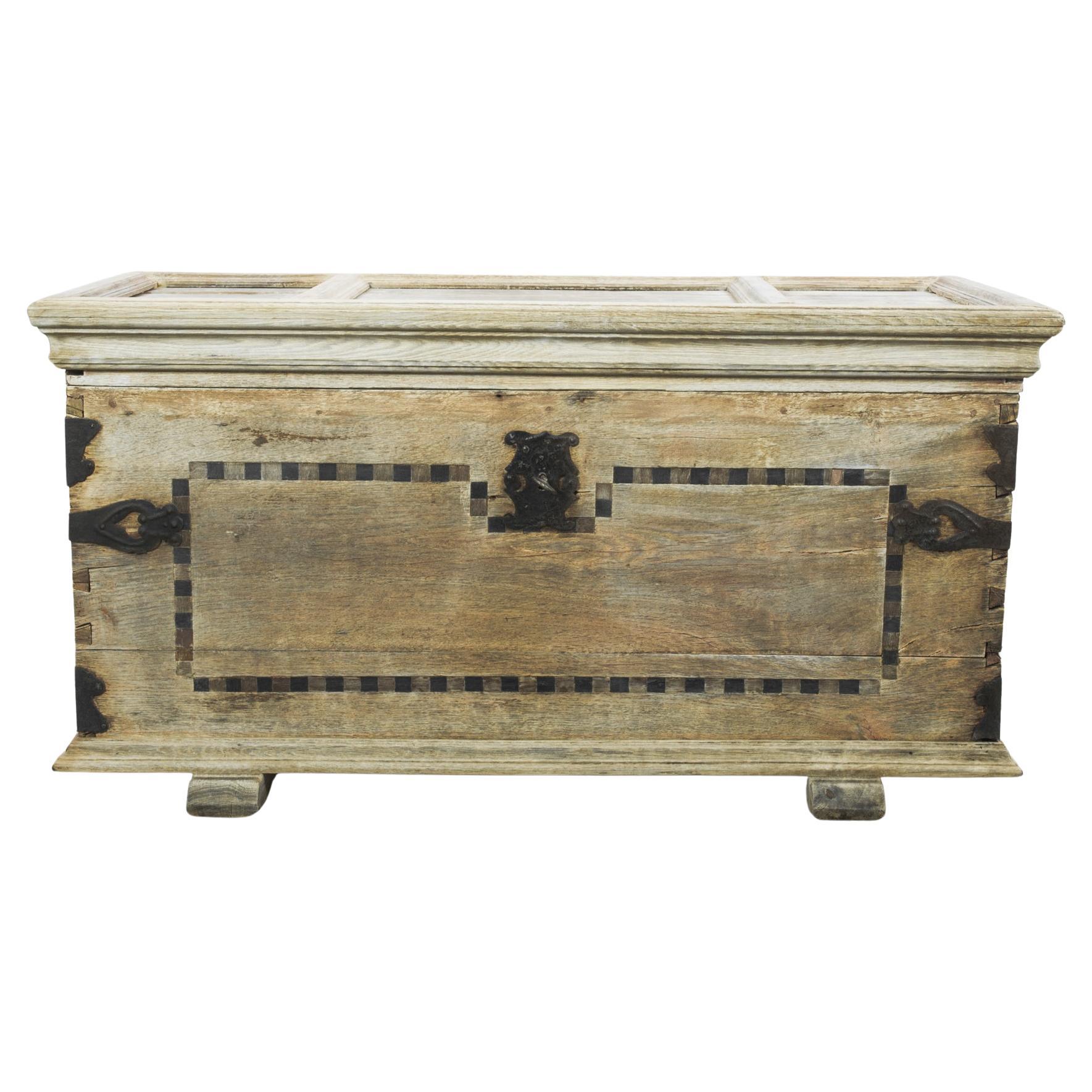 19th Century Belgian Wooden Trunk