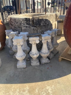 19th Century Belgium Bluestone Capitals