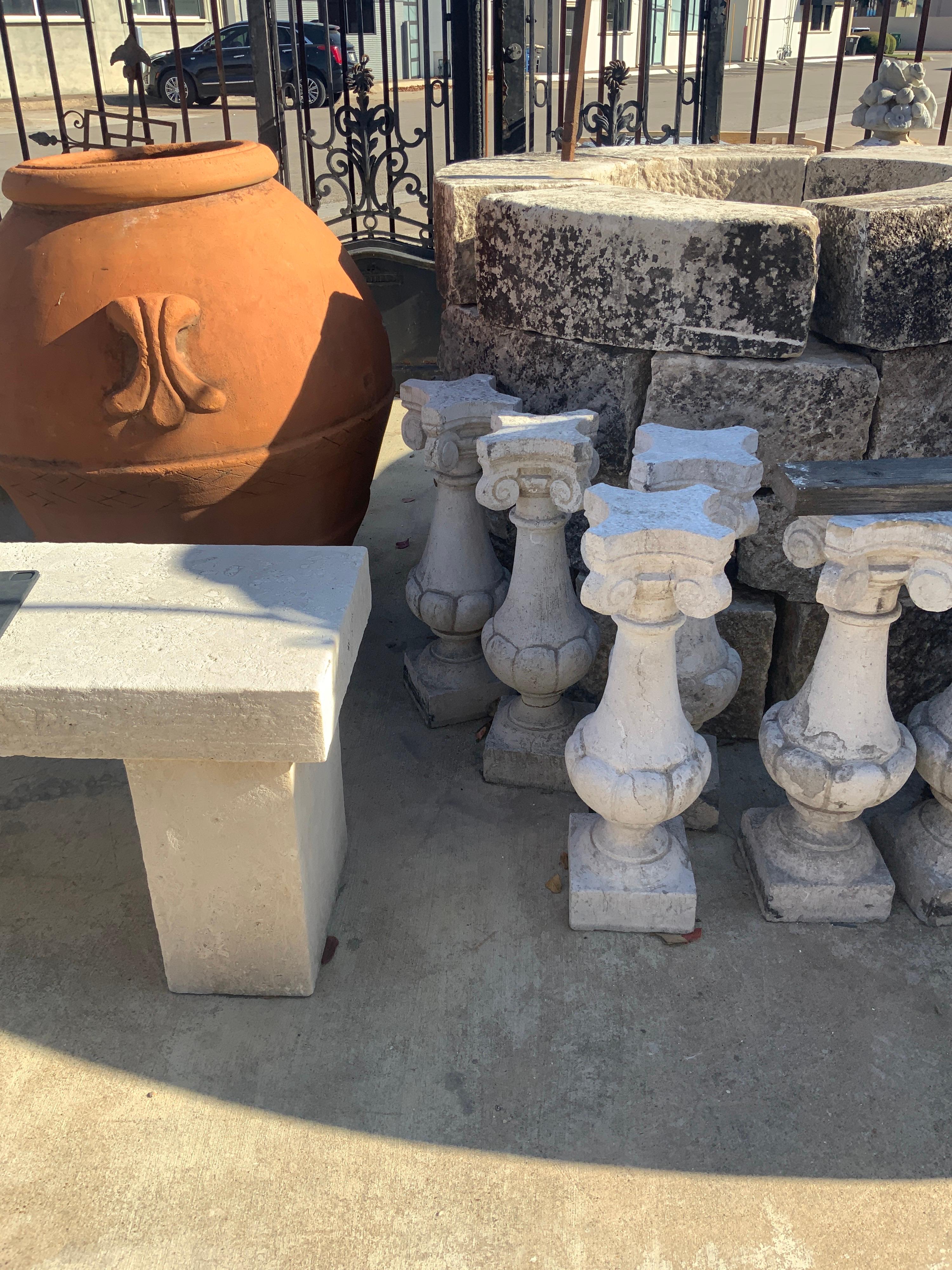 19th Century Belgium Bluestone Capitals In Good Condition For Sale In Dallas, TX