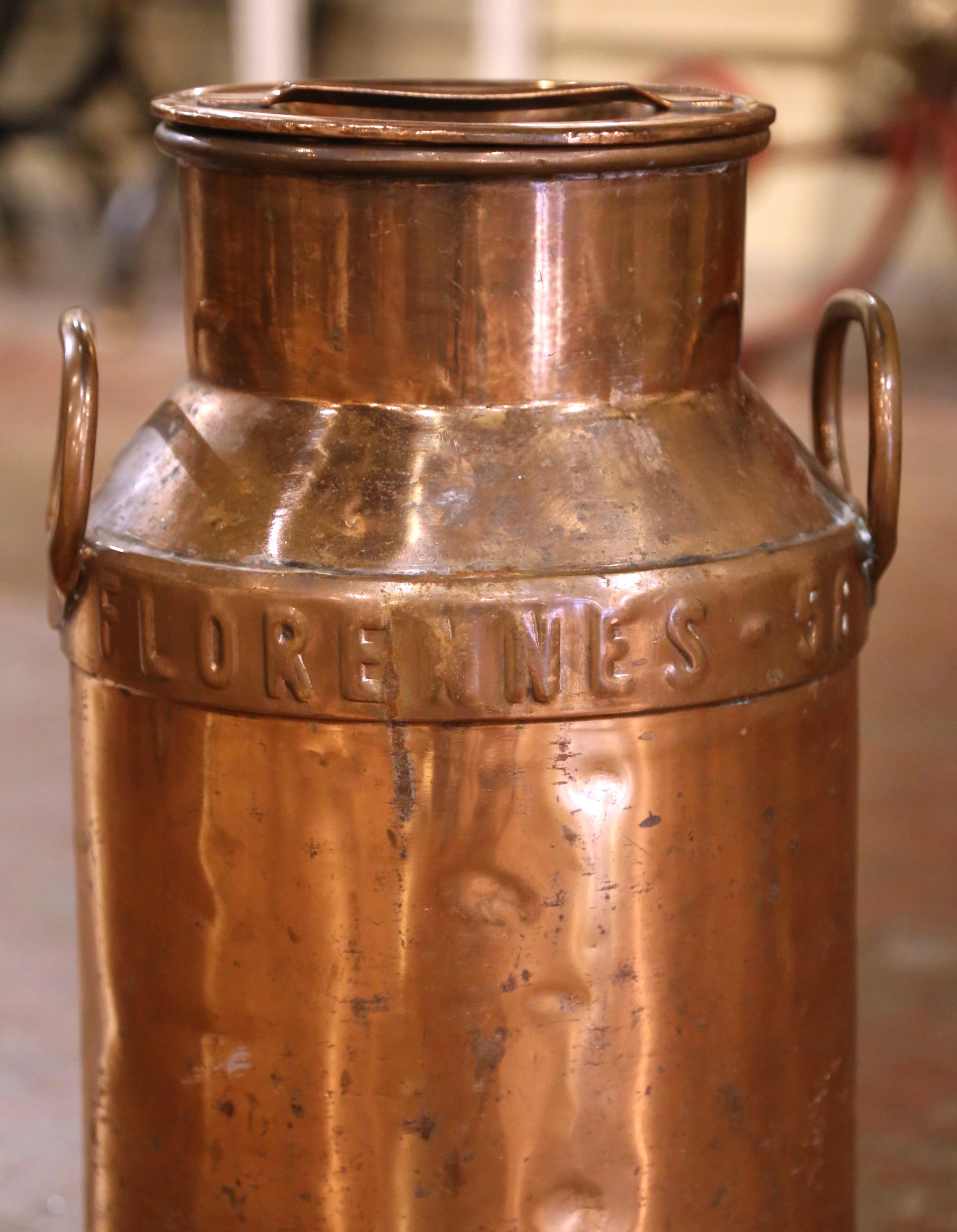 Laiterie de Florennes, Belgique, 19e siècle, en cuivre poli Excellent état - En vente à Dallas, TX