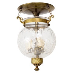 Lanterne cloche du 19e siècle avec motif d'échelle