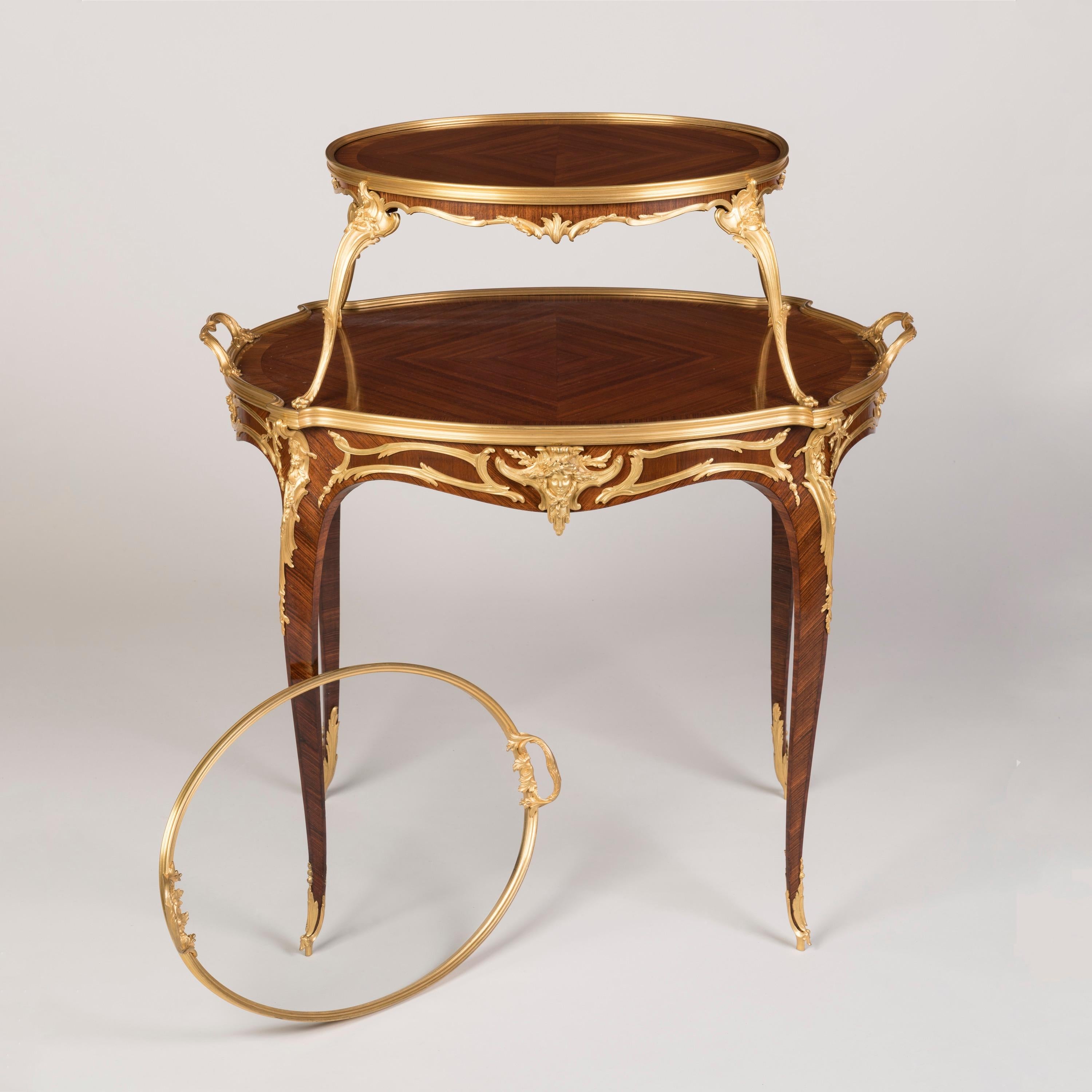 19th Century Belle Époque Tea Table with Removable Tray by François Linke In Good Condition For Sale In London, GB