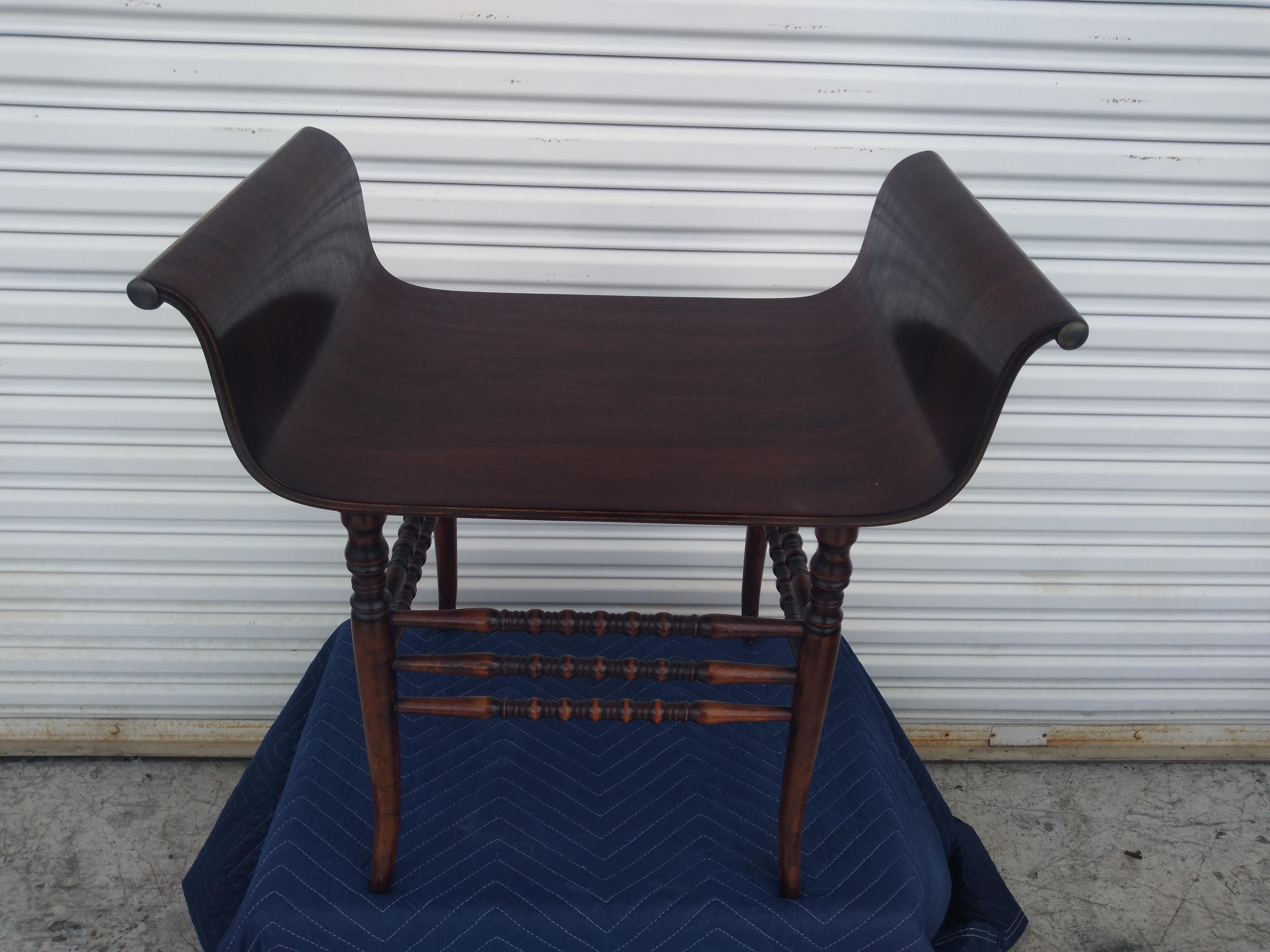 19th Century Bentwood Bobbin Vanity Stool 1