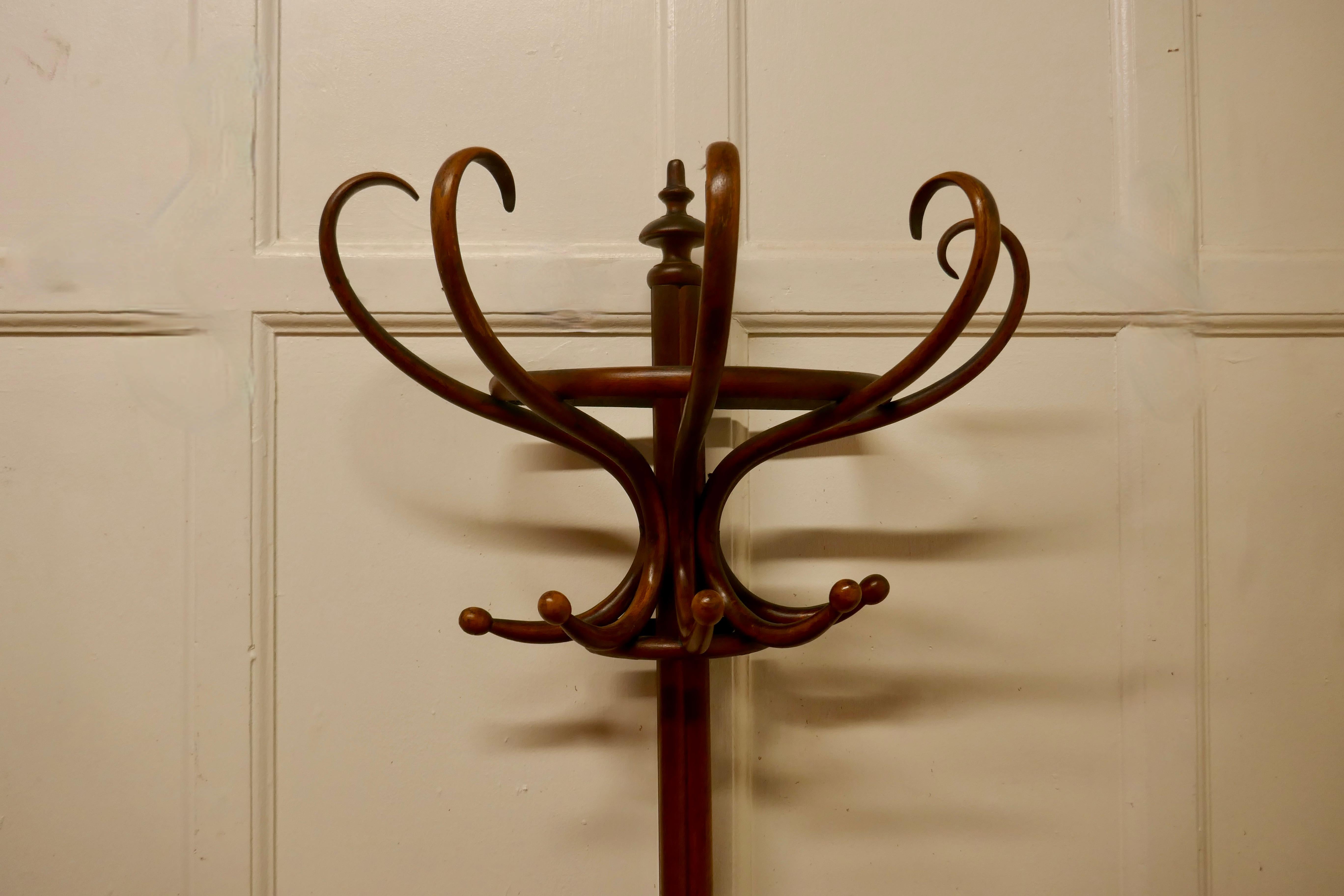 20th Century 19th Century Bentwood Flat Back Hall Stand For Sale