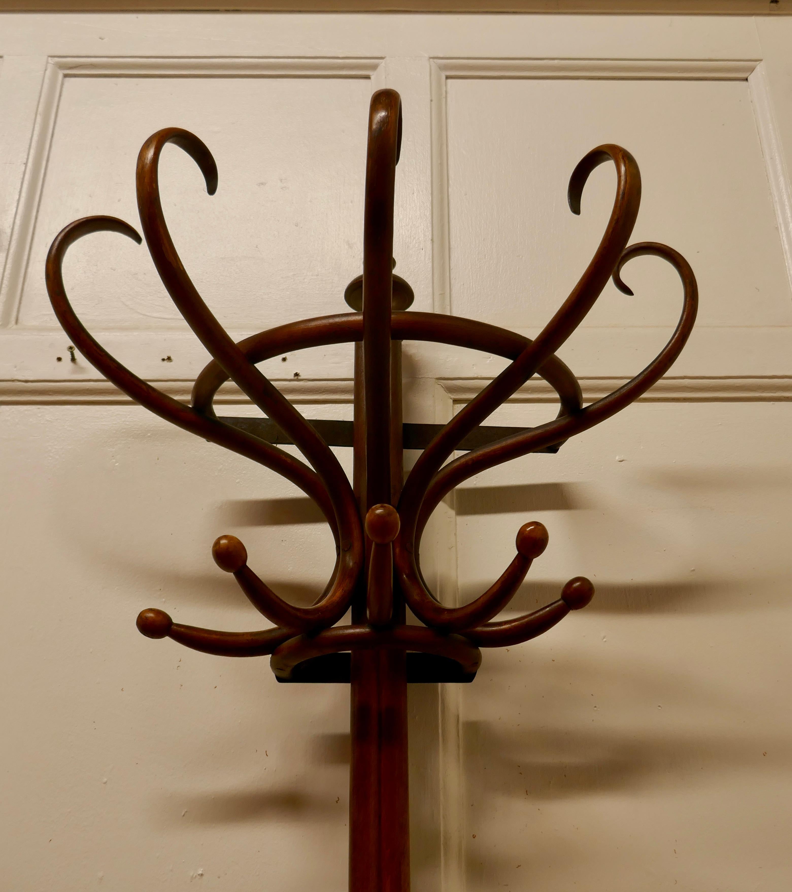 19th Century Bentwood Flat Back Hall Stand For Sale 1