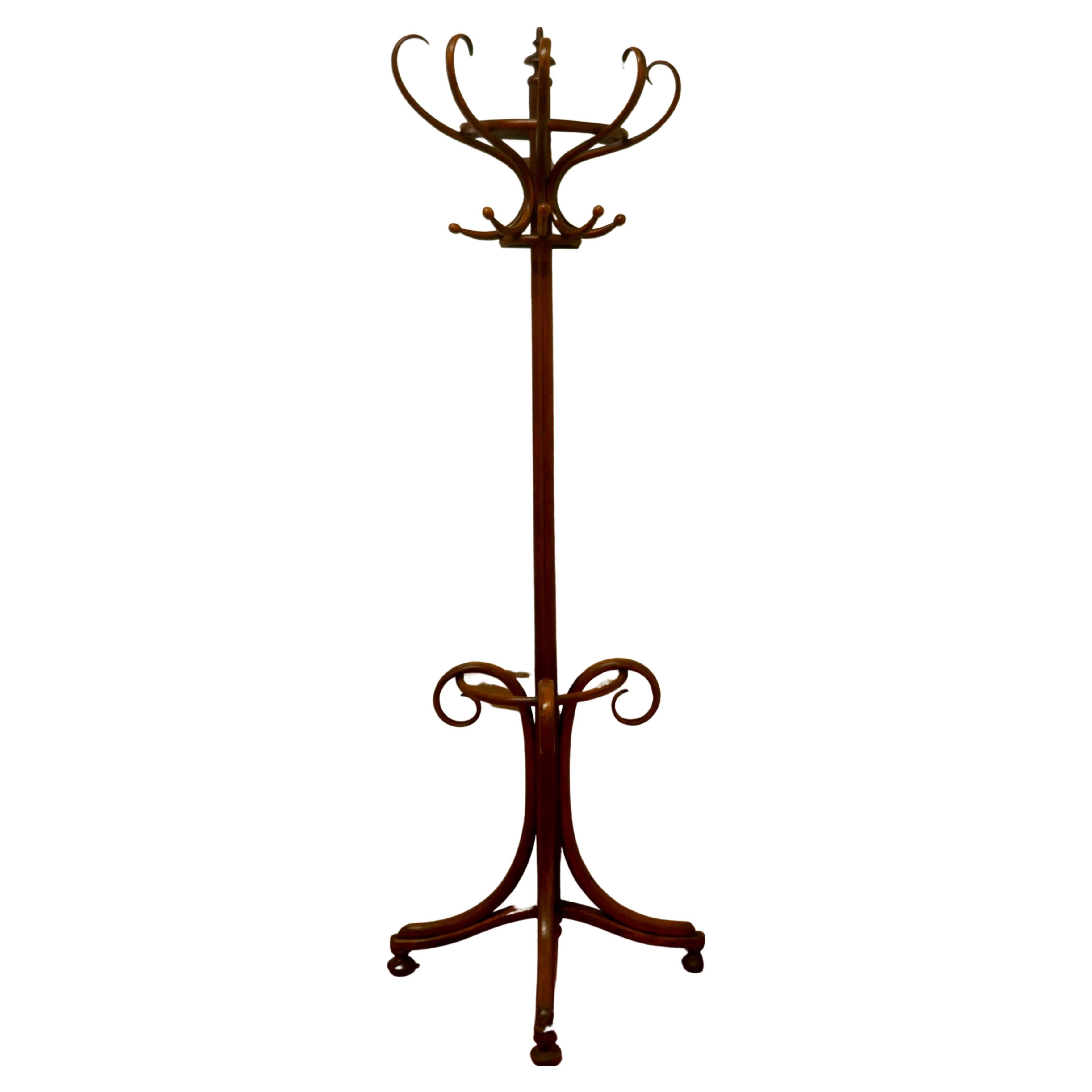 19th Century Bentwood Flat Back Hall Stand