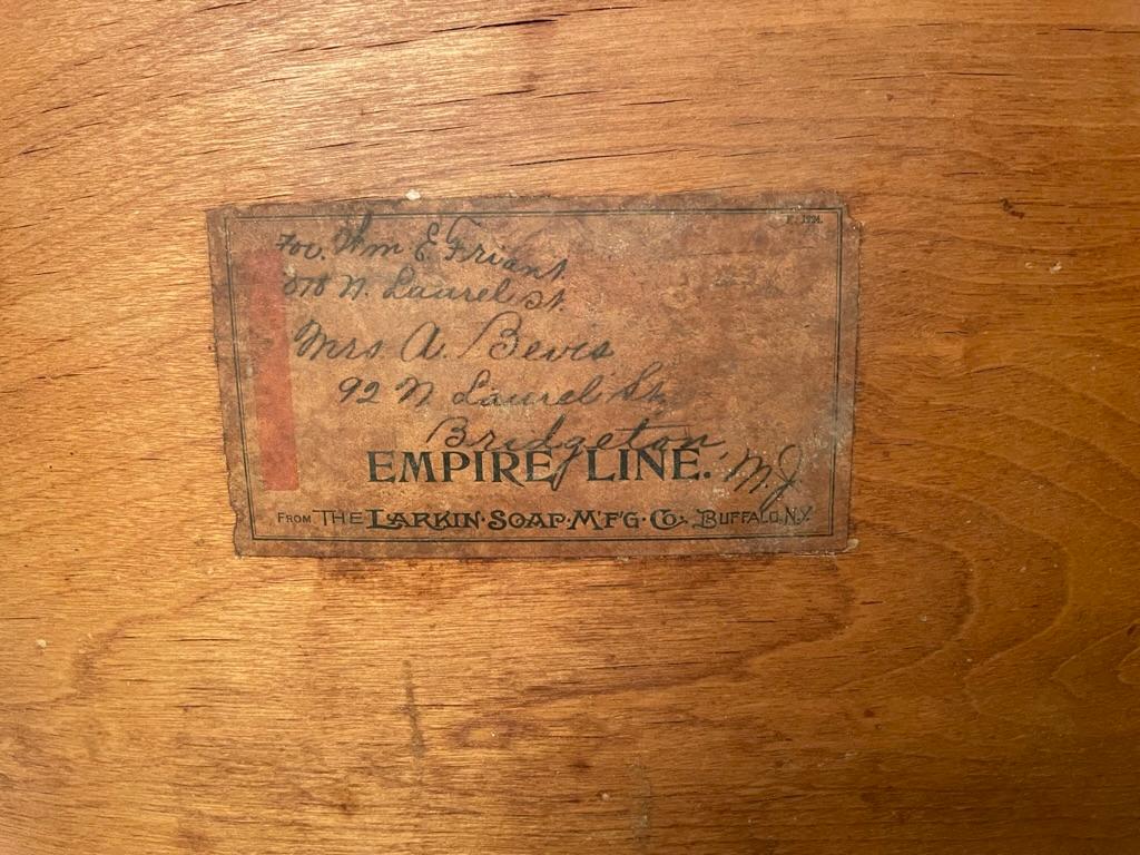 19th Century Bentwood Thebes Stool with Larkin Company Label 7