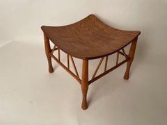 Sgabello Thebes in legno curvato del XIX secolo con etichetta Larkin Company