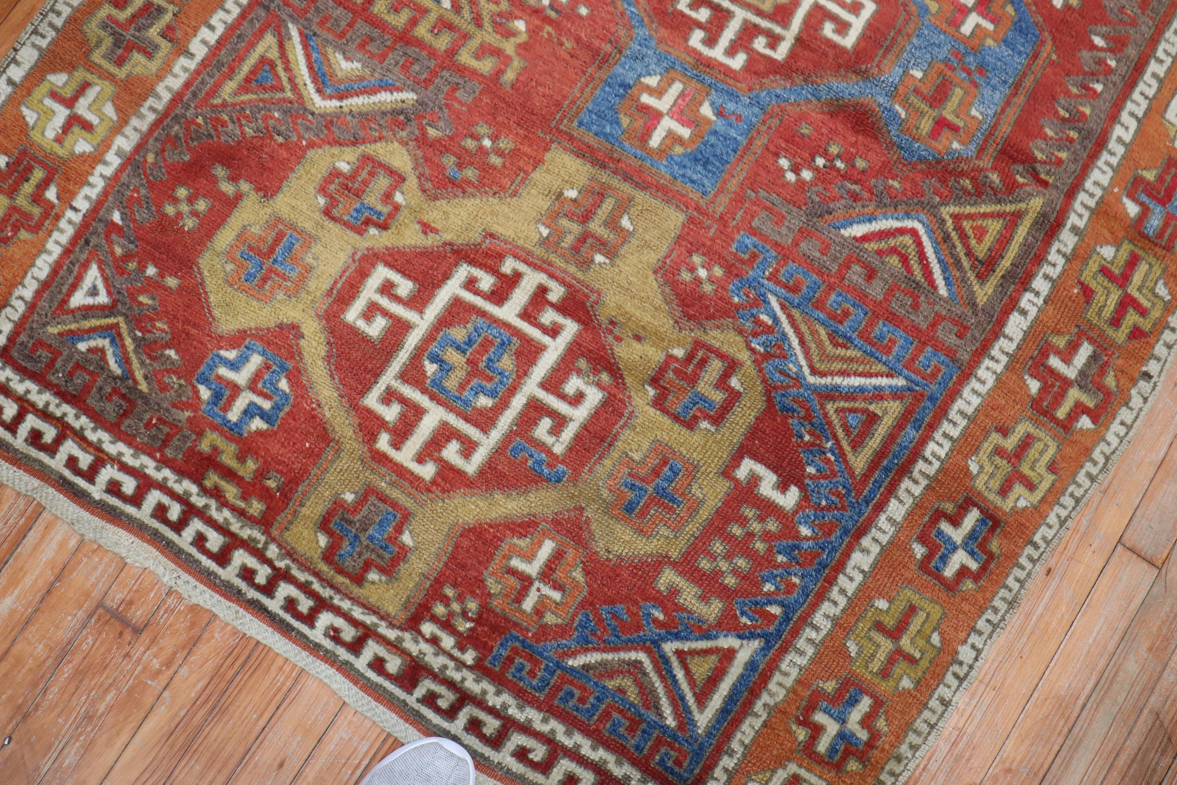 19th Century Bergama Turkish Rug In Good Condition For Sale In New York, NY