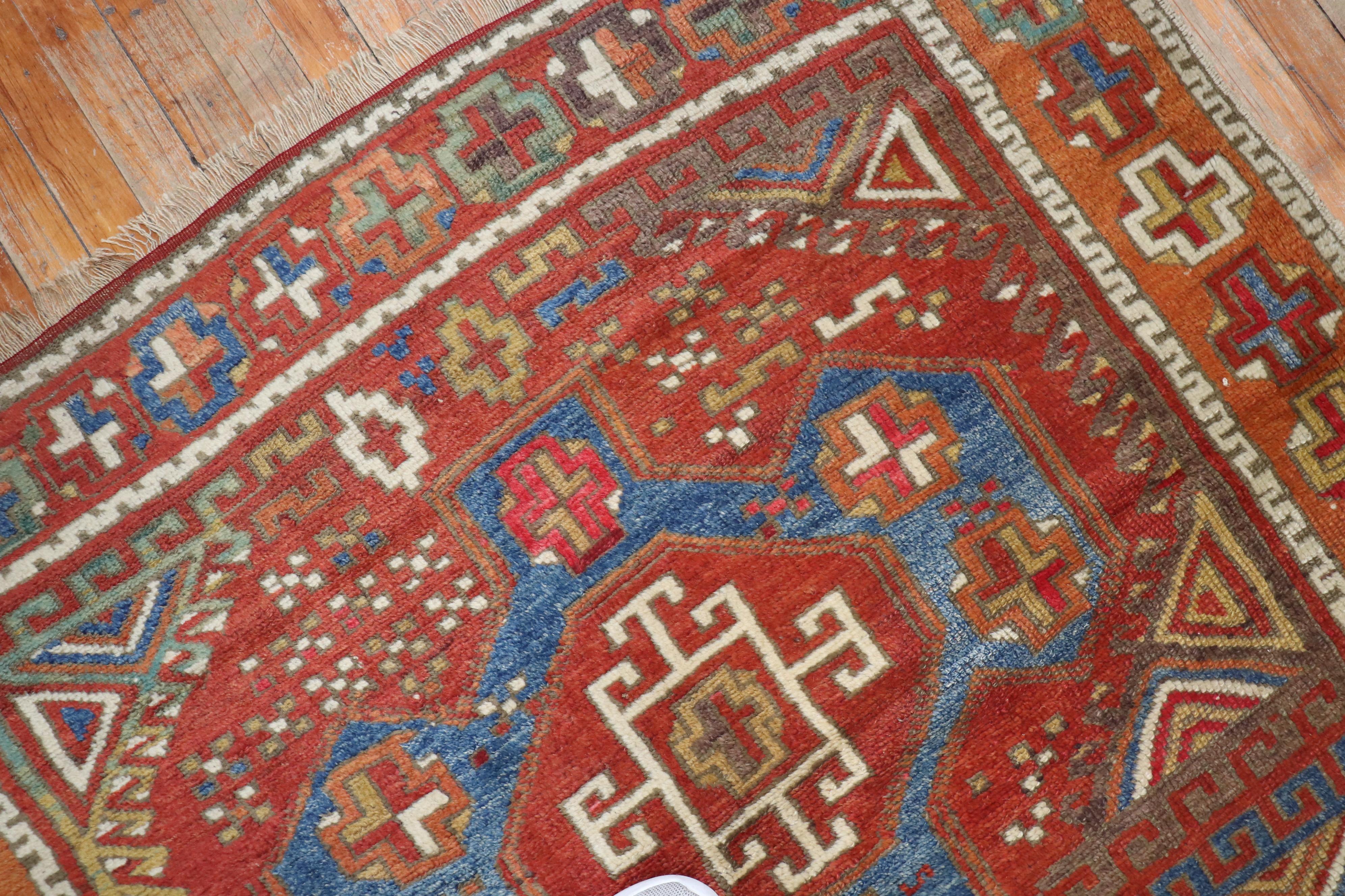 Wool 19th Century Bergama Turkish Rug For Sale