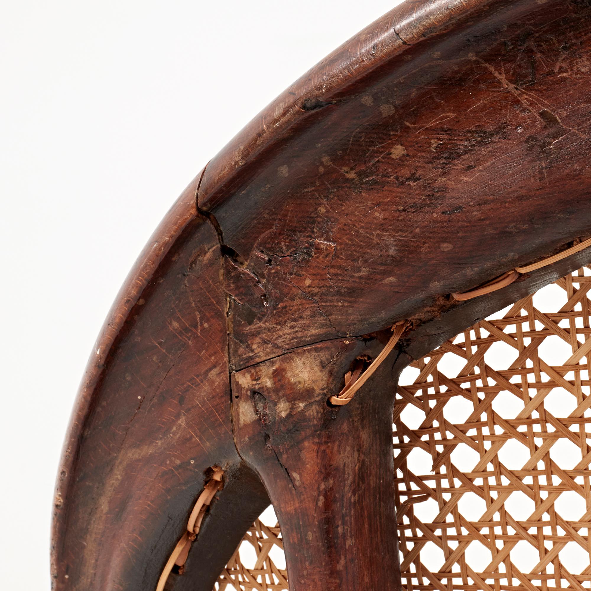 19th Century Bergère Beech Armchair with Caned Back 7