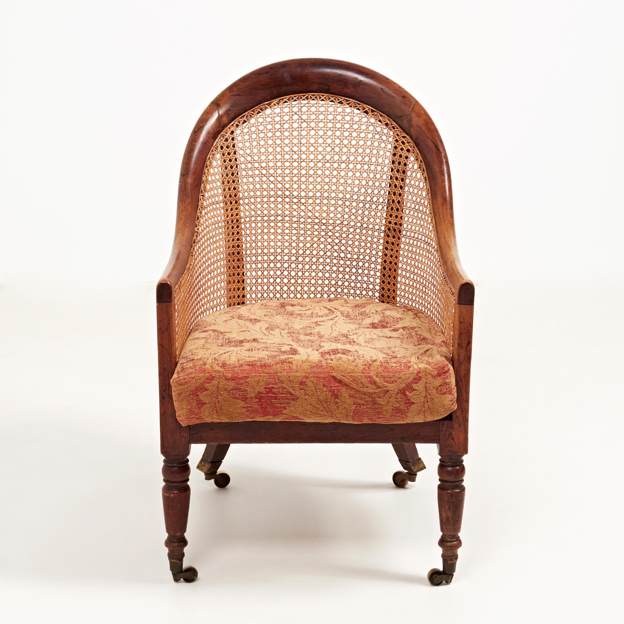 19th Century Bergère Beech Armchair with Caned Back 8