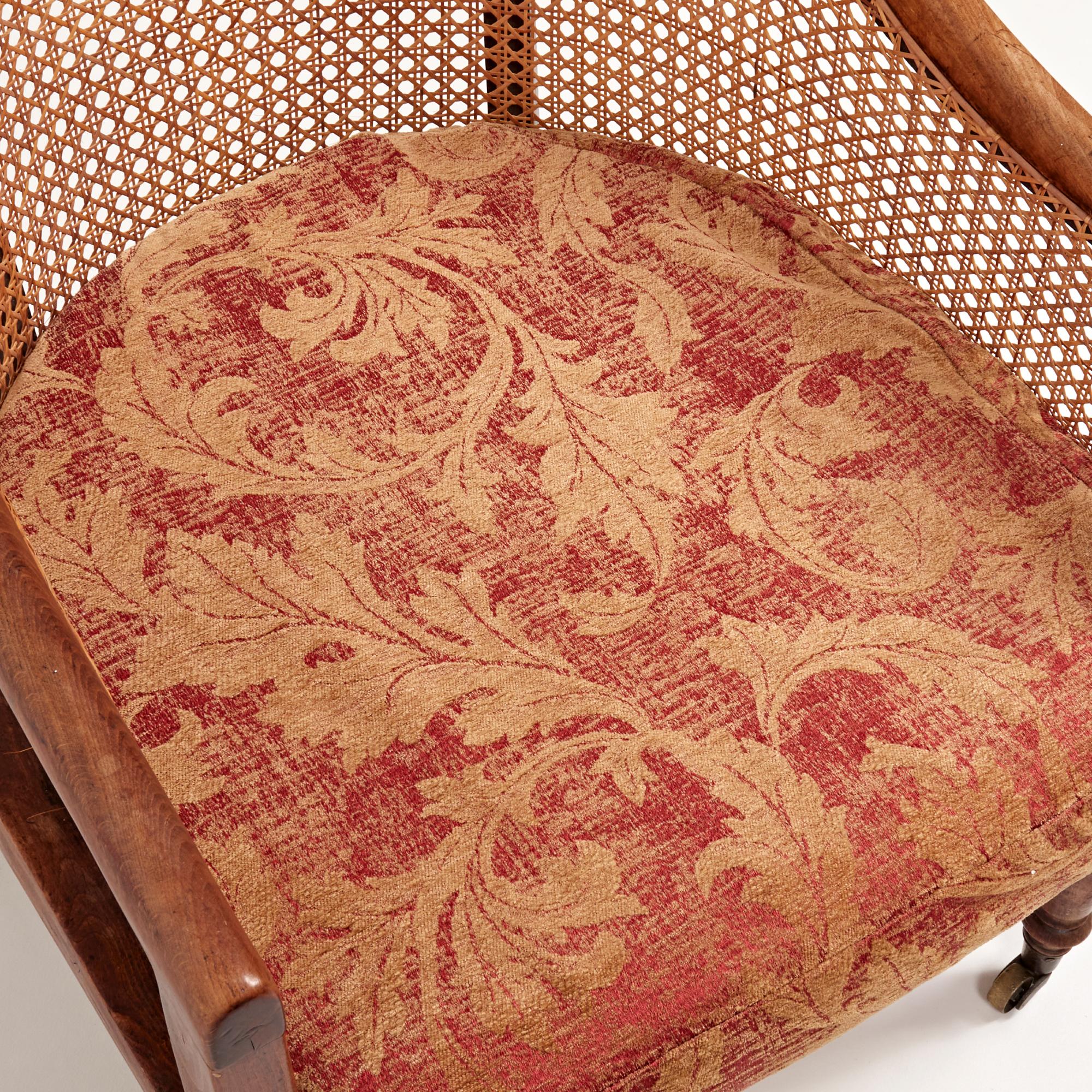 19th Century Bergère Beech Armchair with Caned Back 9