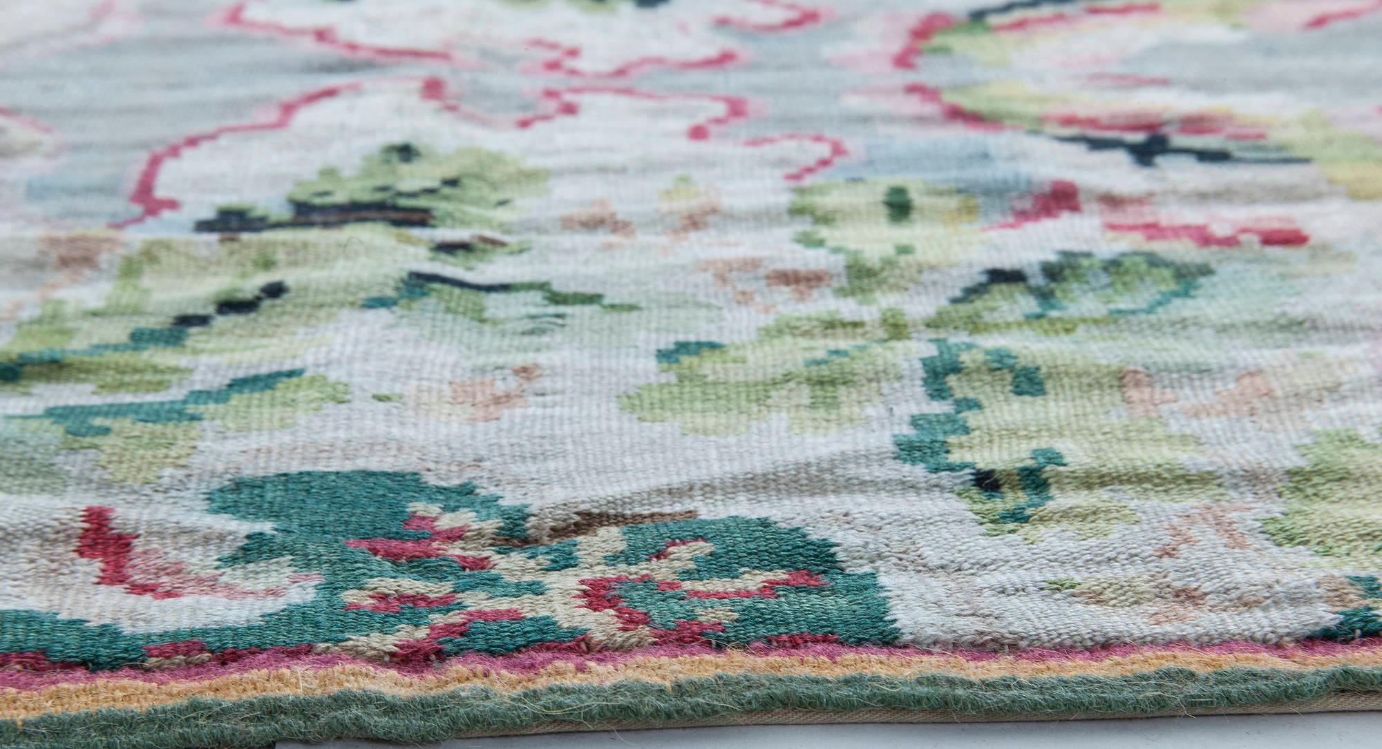 19th Century Bessarabian Floral Design Wool Rug For Sale 1