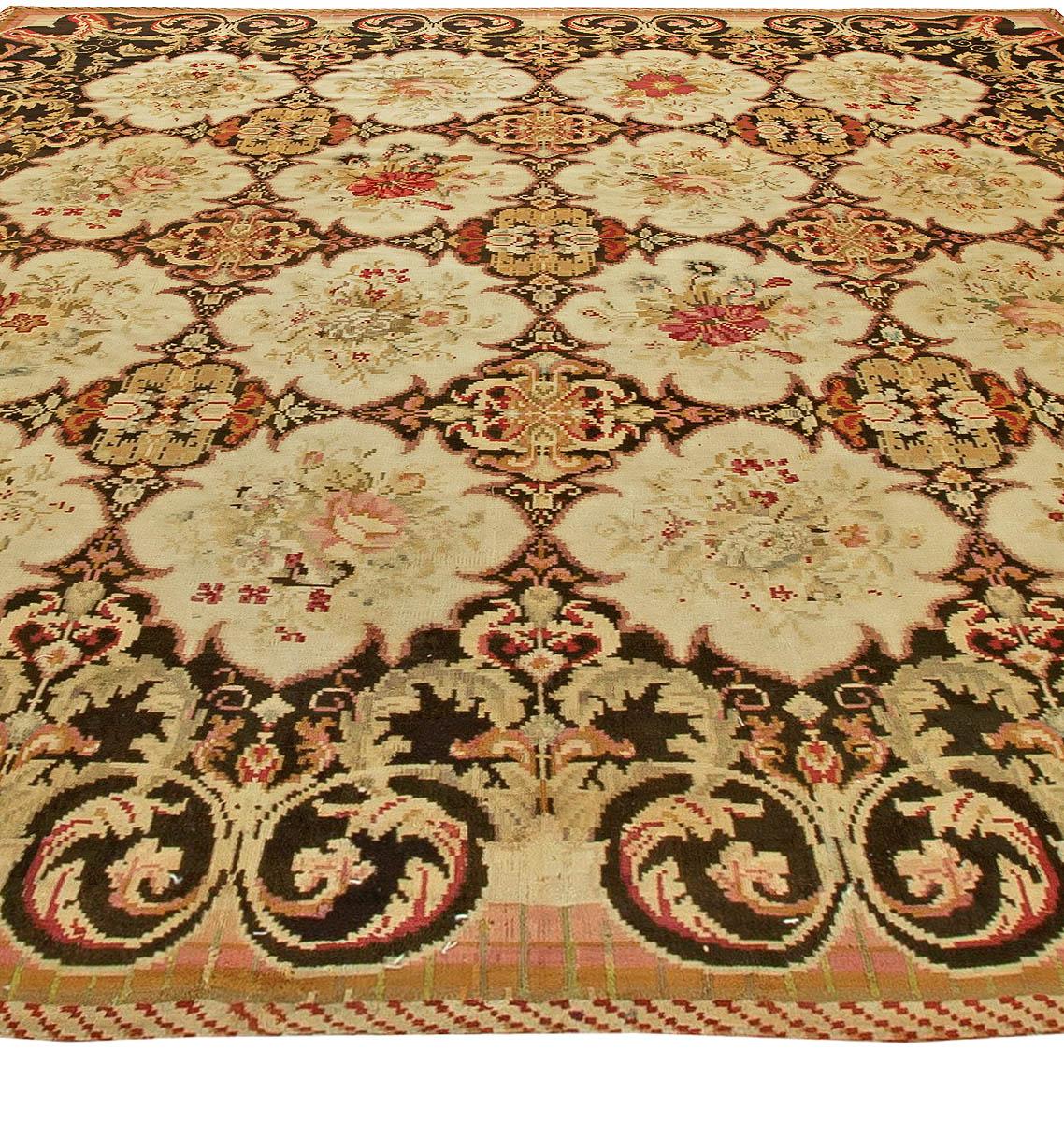 Moldovan Authentic 19th Century Bessarabian Handmade Rug For Sale