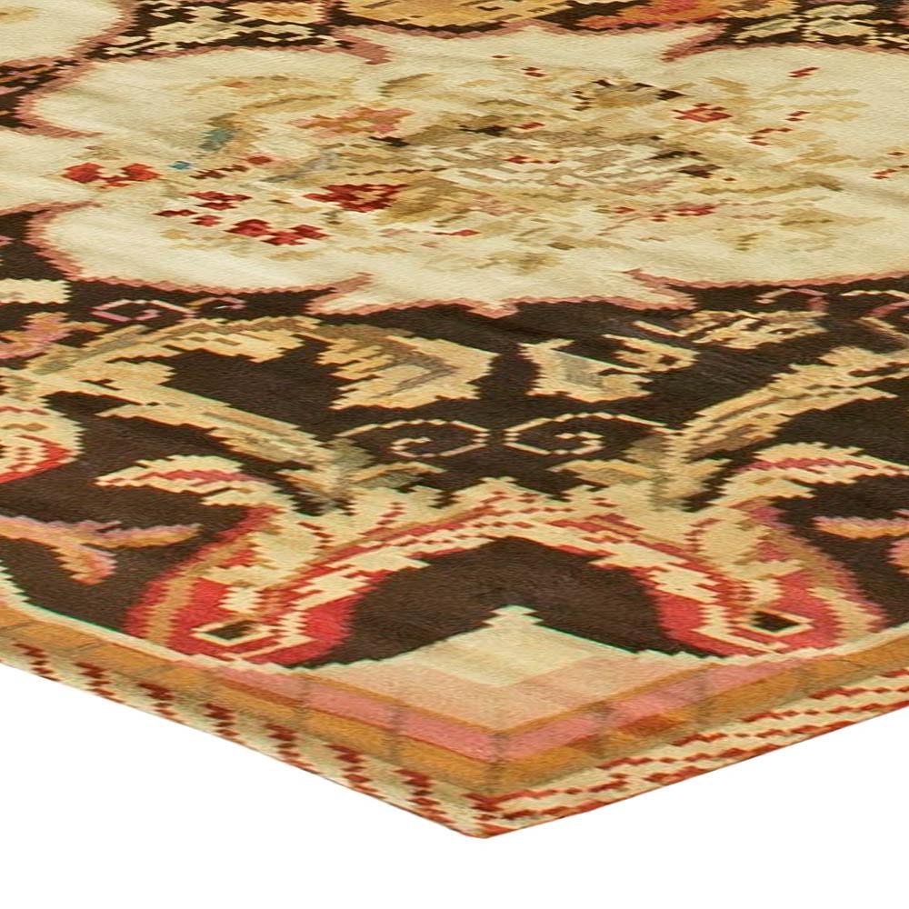 Authentic 19th Century Bessarabian Handmade Rug In Good Condition For Sale In New York, NY