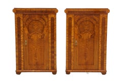 19th Century Biedemeier Cabinets - Pair, Ashwood with Inlay Works, CZ ca. 1860