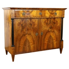 19th Century Biedemeier Nutwood Trumeau Commode, Austria circa 1825
