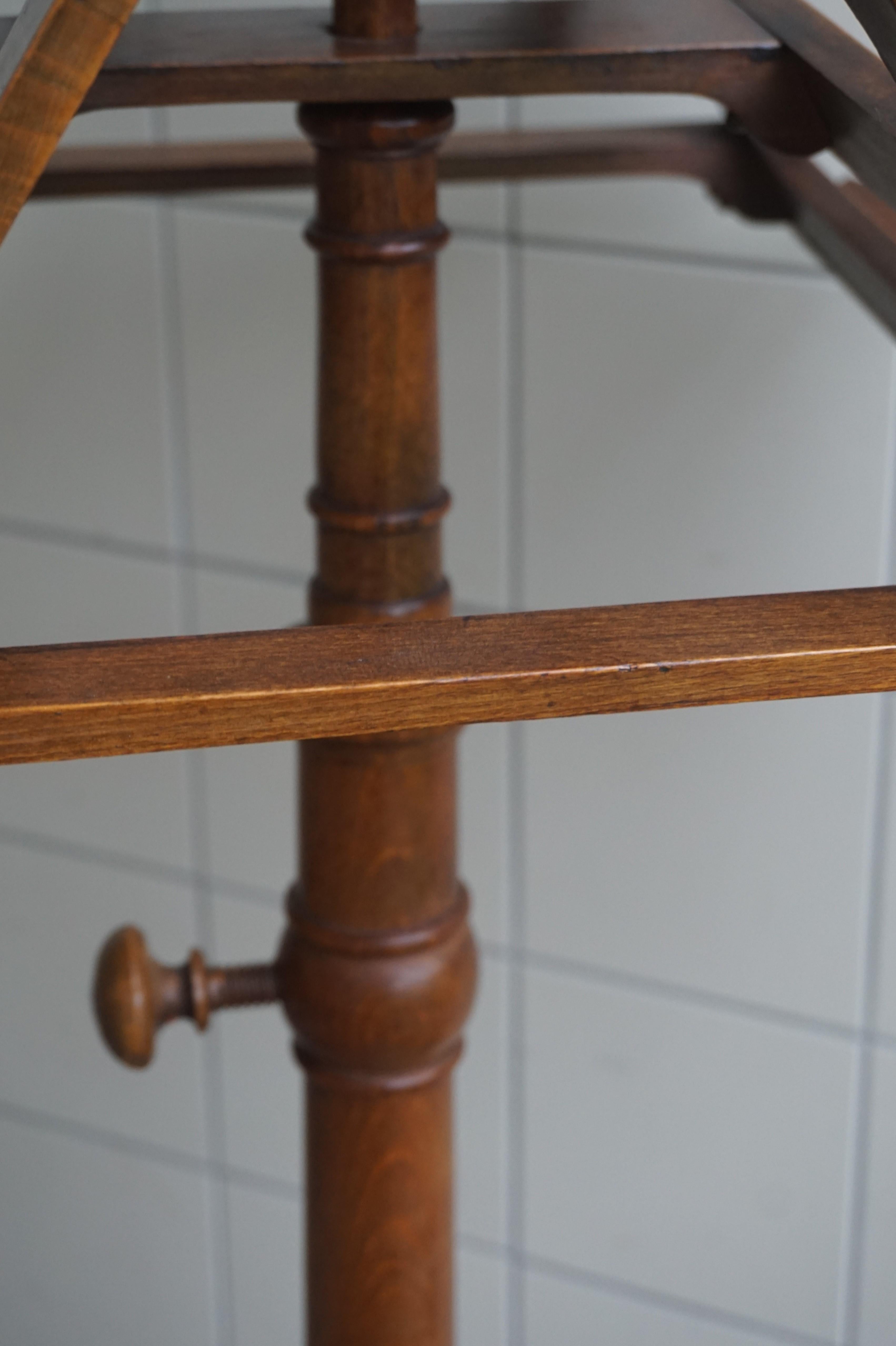 19th Century Biedermeier Adjustable Wooden Duet Sheet Music Stand AAA+ Condition 6