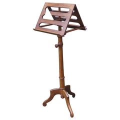 Used 19th Century Biedermeier Adjustable Wooden Duet Sheet Music Stand AAA+ Condition