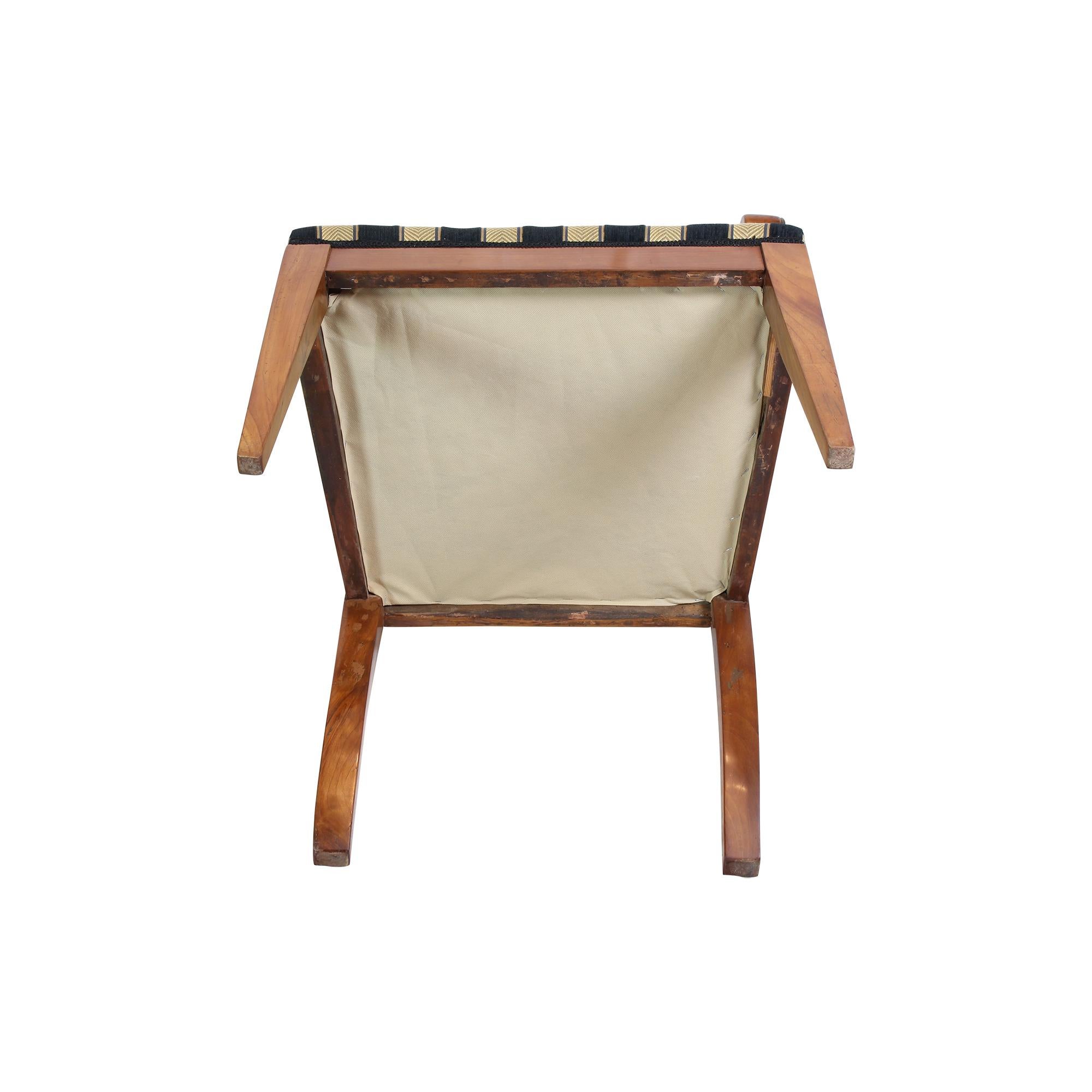 19th Century Biedermeier Armchair Solid Cherrywood For Sale 1